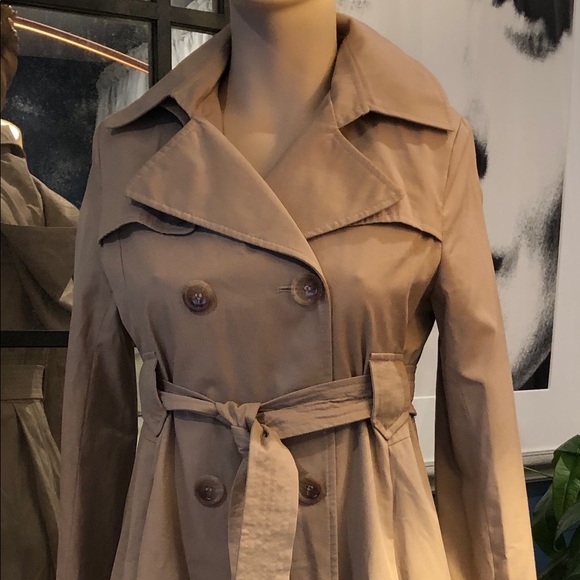 Aqua Jackets & Blazers - Aqua beige Trench Coat